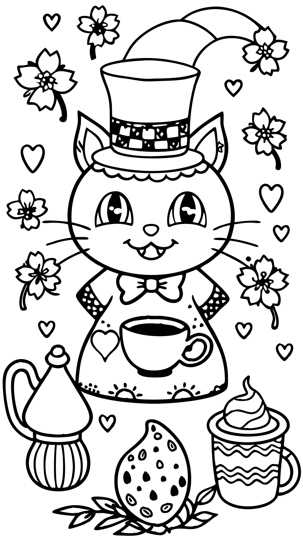 alice in wonderland printable coloring pages